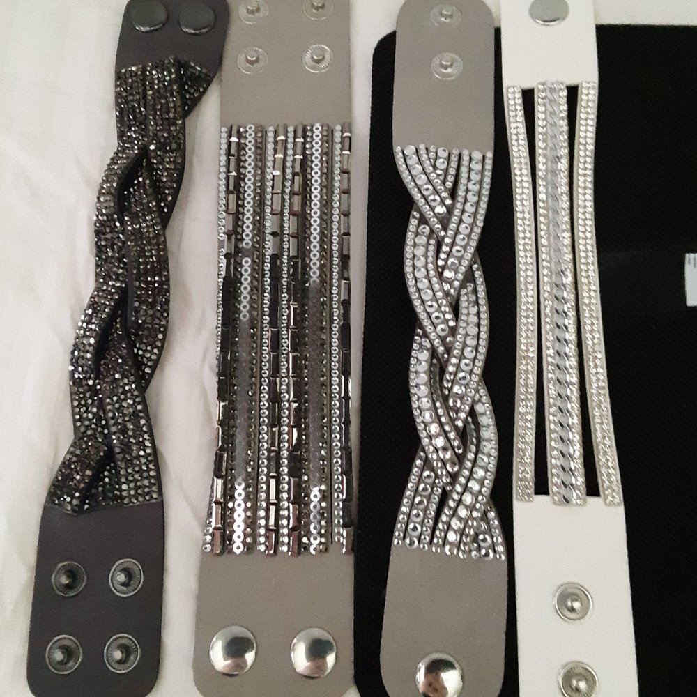 Paparazzi Snap Rhinestone Bracelet Lot(4)